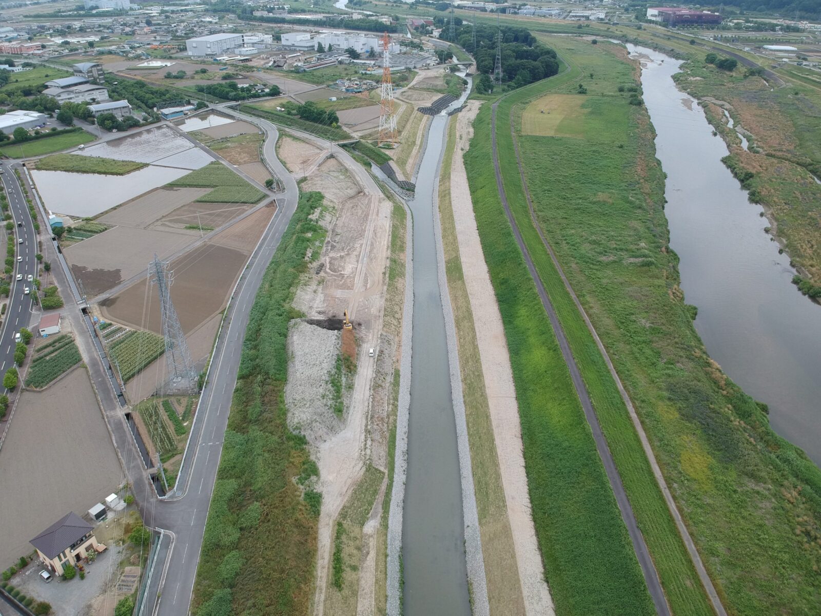 鎌田川２工区河川工事